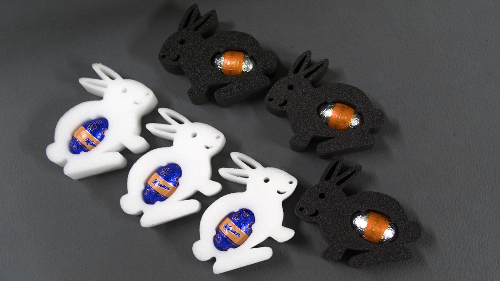 Osterhase 3+3 mit Füllung